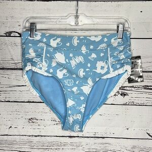 Disney Hot Topic NWT Size M Alice in Wonderland Bathing Suit Swim Brief Bottom